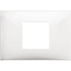 BTICINO - Placa embellecedora Classia de color Blanco - 2 módulos centrados