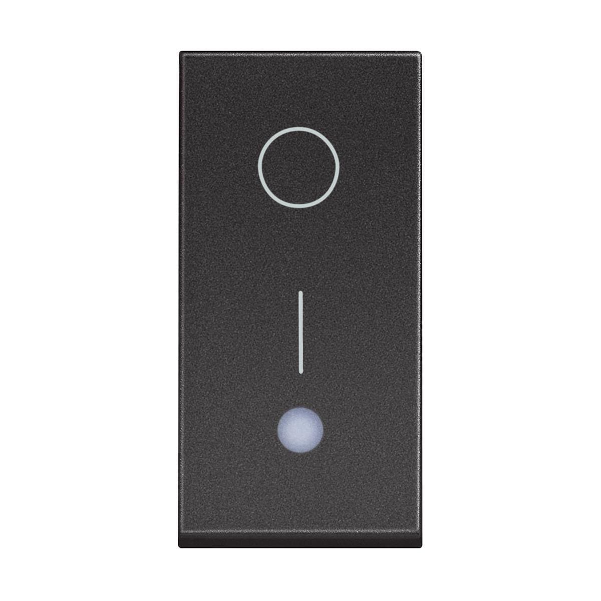 BTICINO - Interruptor bipolar iluminable Classia - 16 AX-250 Vca - Dark - 1 módulo