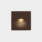 LEDS-C4 - Empotrable pared IP65 BAT cuadrado oval LED 2,2W 3000K 24lm marrón