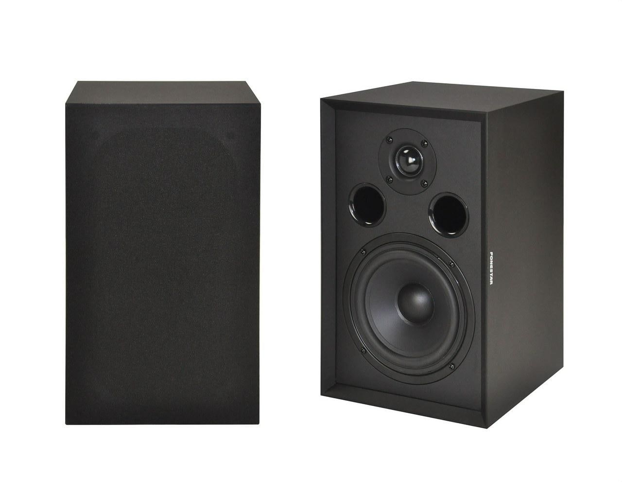 FONESTAR - Altavoces Hi-Fi compactos gran calidad de sonido 90 + 90 W máximo, 60 + 60 W RMS negro (2u)