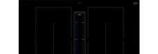 SIEMENS-LB - Encimera de inducción con extractor integrado encastrable 70cm 4 zonas negro