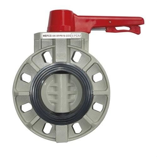 NIRON - Llave de mariposa NIRON cuerpo PP juntas EPDM PN10 DN125 5" diámetro 125 para embridar