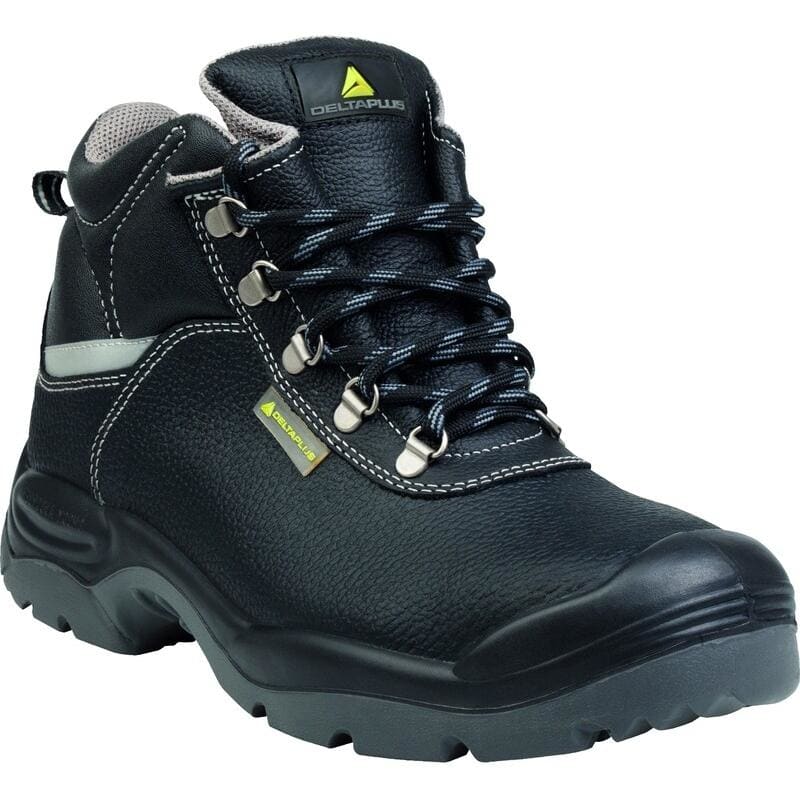 DELTA PLUS - Botas de piel crupón grabada con S3 SRC talla 44 negro