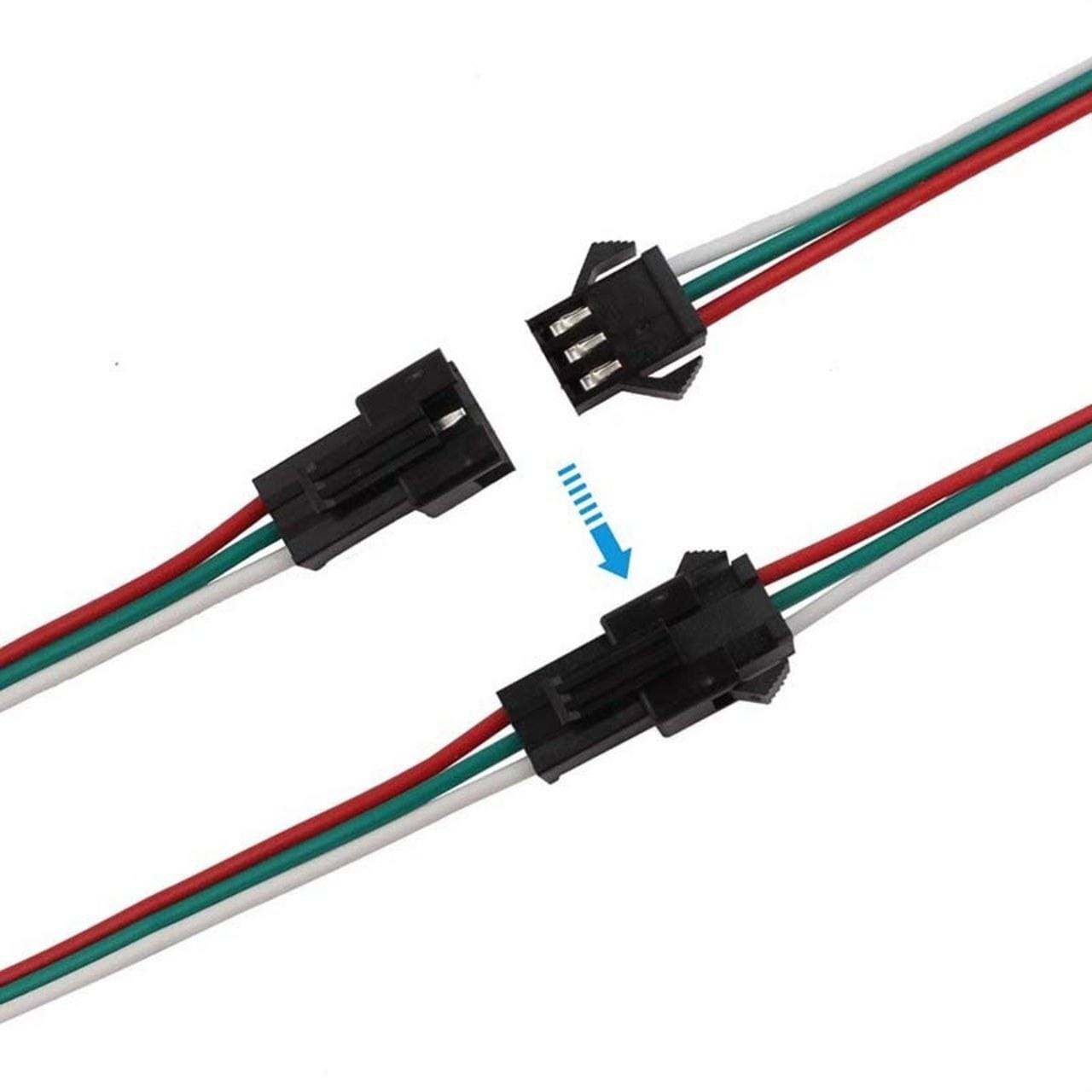 BLUELED - Conector M-H para tira LED digital RGB cable 30cm IP20 1 metro