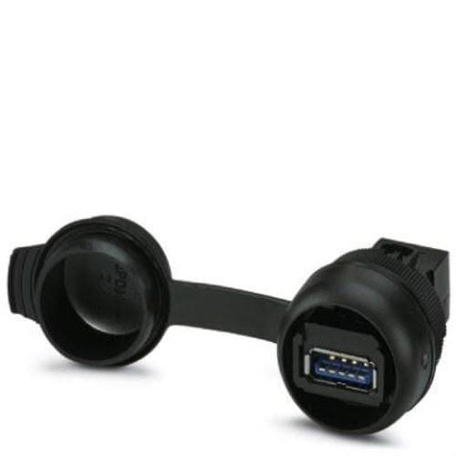 PHOENIX CONTACT - Conexión de servicio con USB A 3.0 (conector hembra/hembra) con tapa protectora
