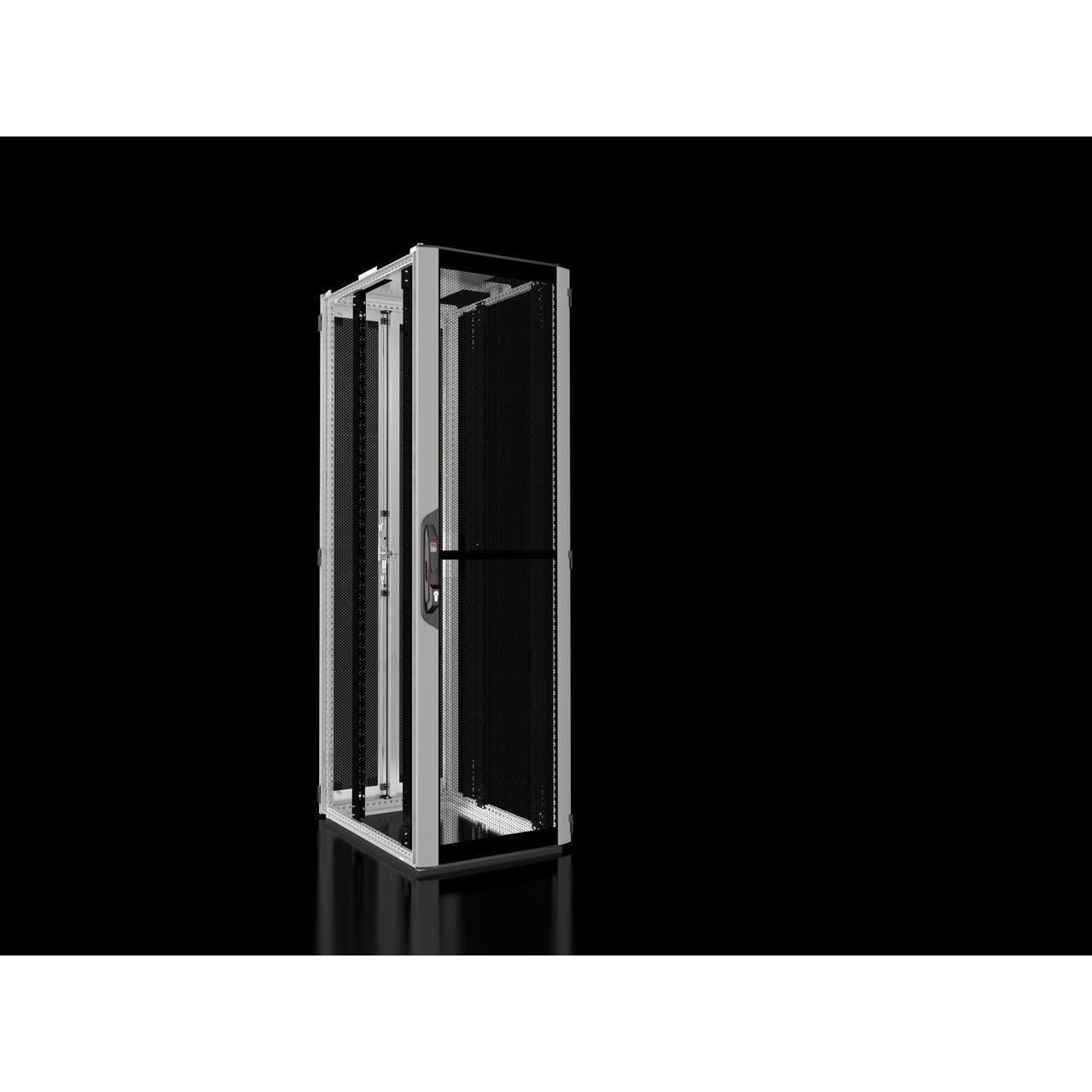 RITTAL - Rack VX/IT estándar puerta perforada 600x2000x800mm RAL 7035 para redes / servidores con guías perfil de 19"