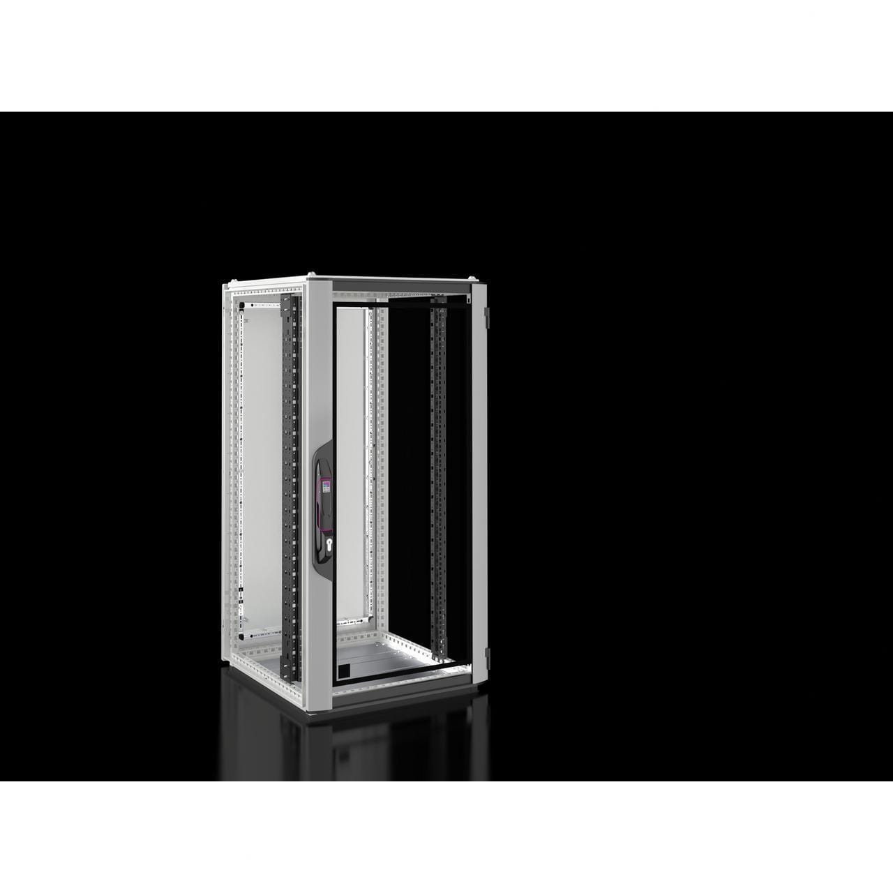 RITTAL - Rack VX/IT estándar puerta transparente IP55 600x1200x600mm RAL 7035 para redes / servidores con guías perfil de 19"