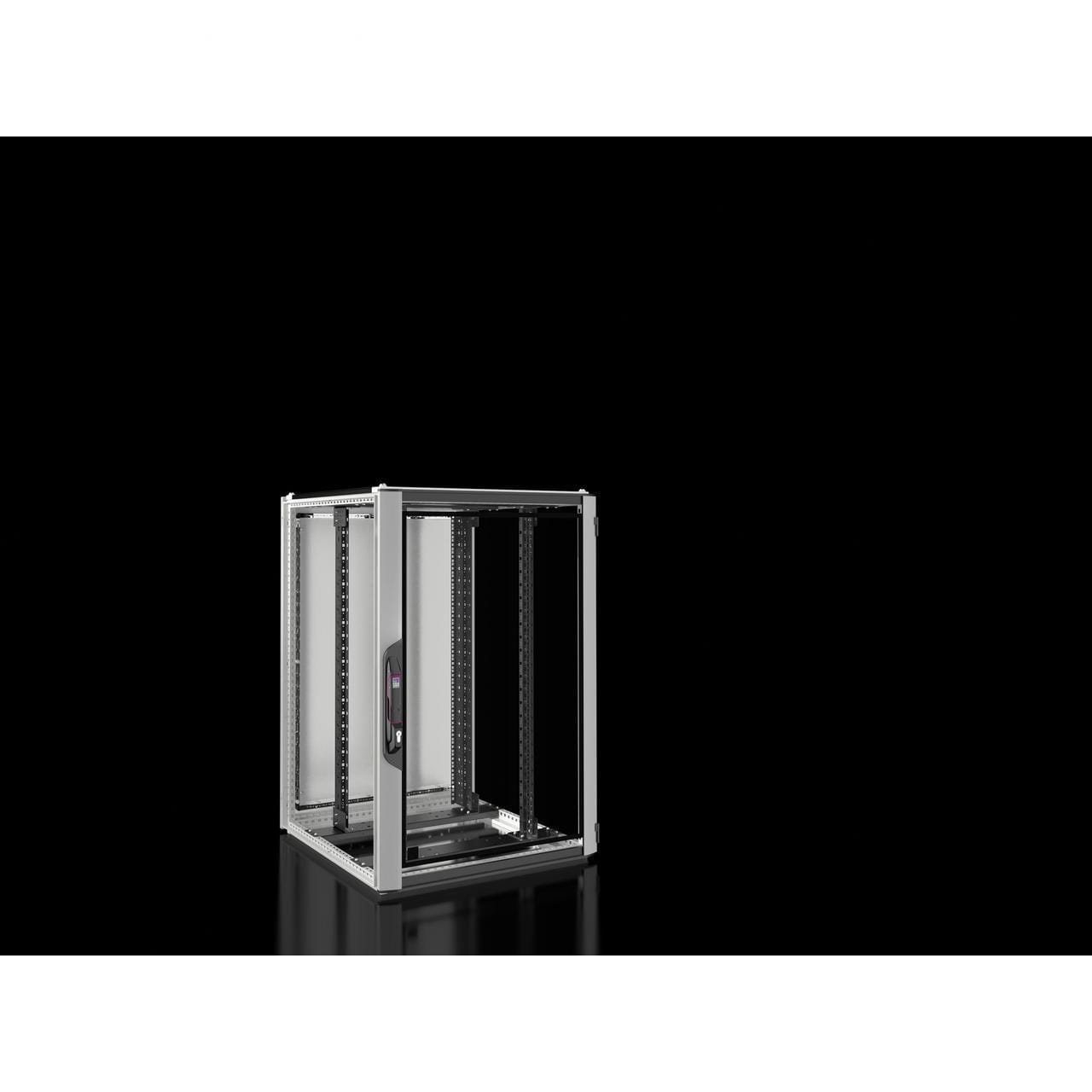 RITTAL - Rack VX/IT estándar puerta transparente 800x1200x800mm RAL 7035 para redes / servidores con guías perfil de 19"