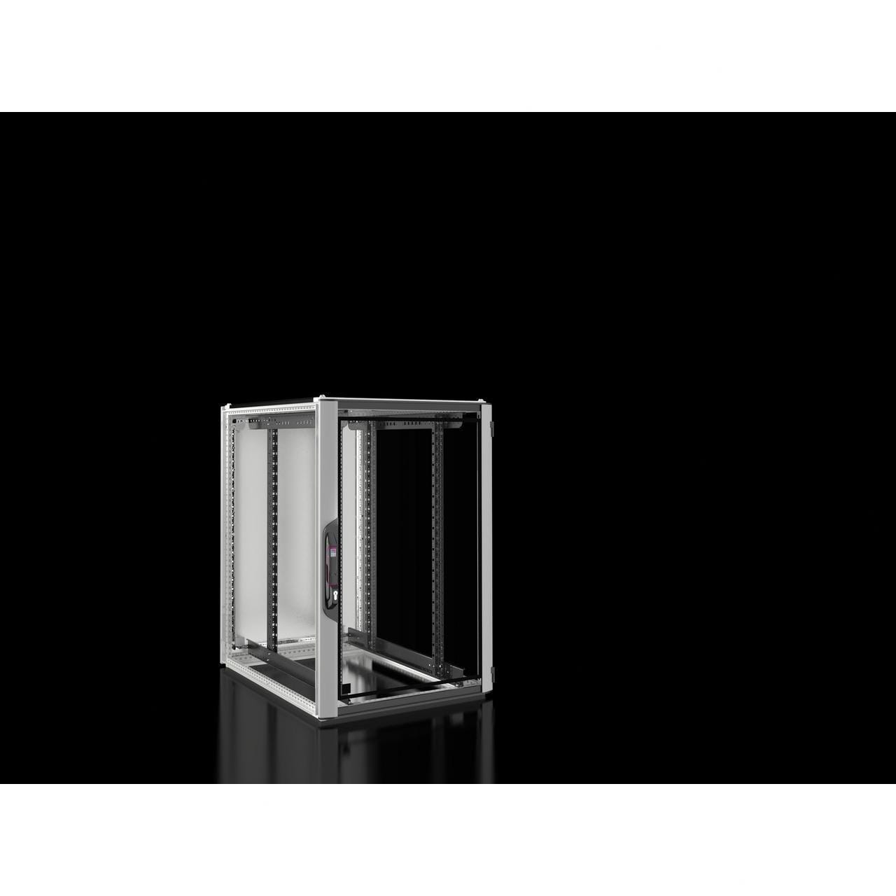 RITTAL - Rack VX/IT estándar puerta transparente 800x1200x1000mm RAL 7035 para redes / servidores con guías perfil de 19"