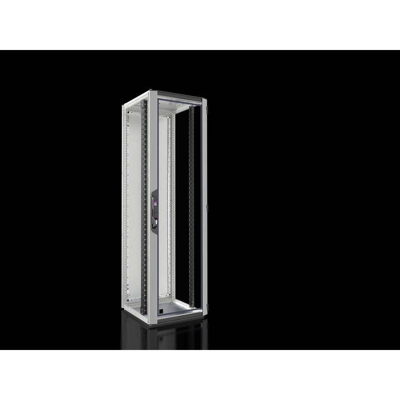 RITTAL - Rack VX/IT estándar puerta transparente IP55 600x2000x600mm RAL 7035 para redes / servidores con guías perfil de 19"