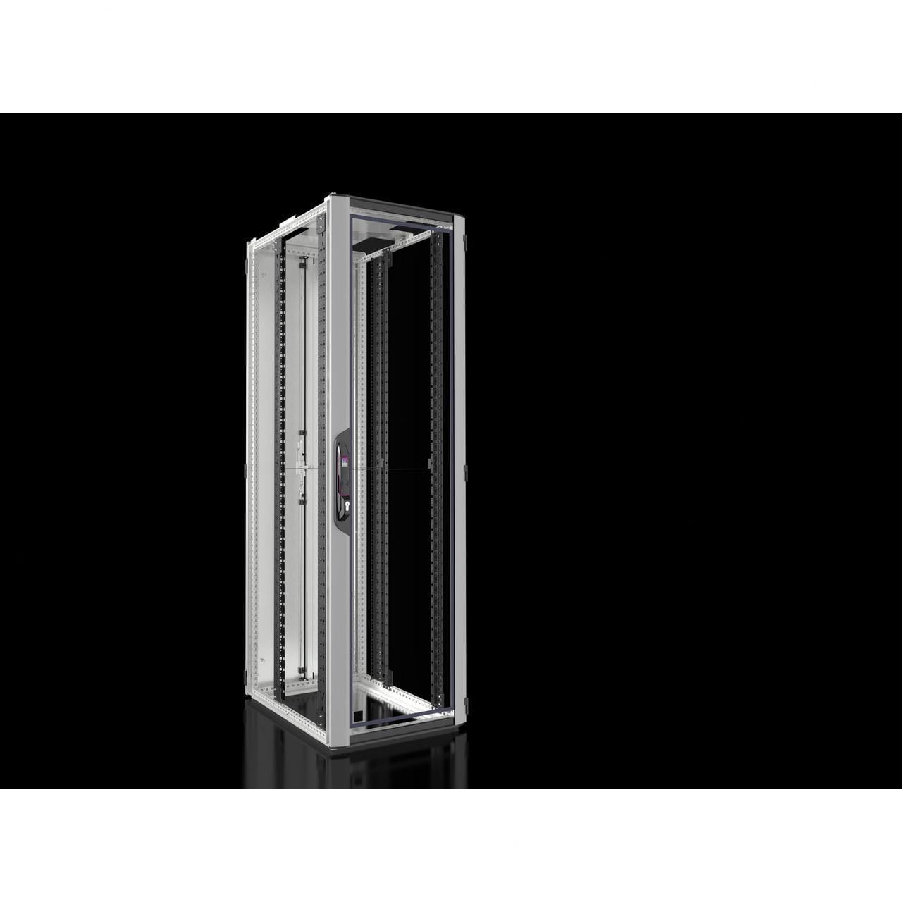 RITTAL - Rack VX/IT estándar puerta transparente 600x2000x800mm RAL 7035 para redes / servidores con guías perfil de 19"