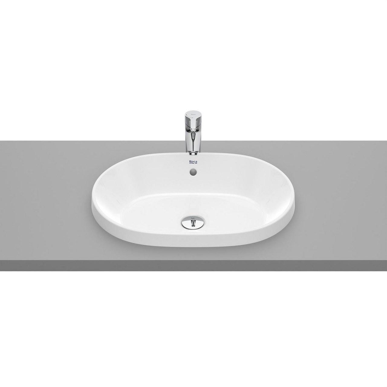 ROCA - Lavabo de encimera THE GAP 550 diámetrox40 blanco