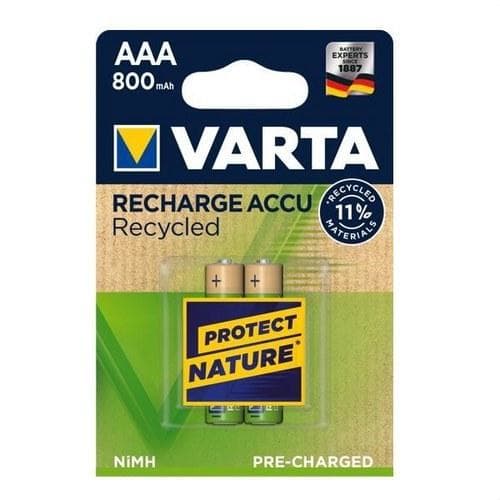 VARTA - ACUM.CSMO.BLX2 AAA 800MAH VARTA RECYCLED