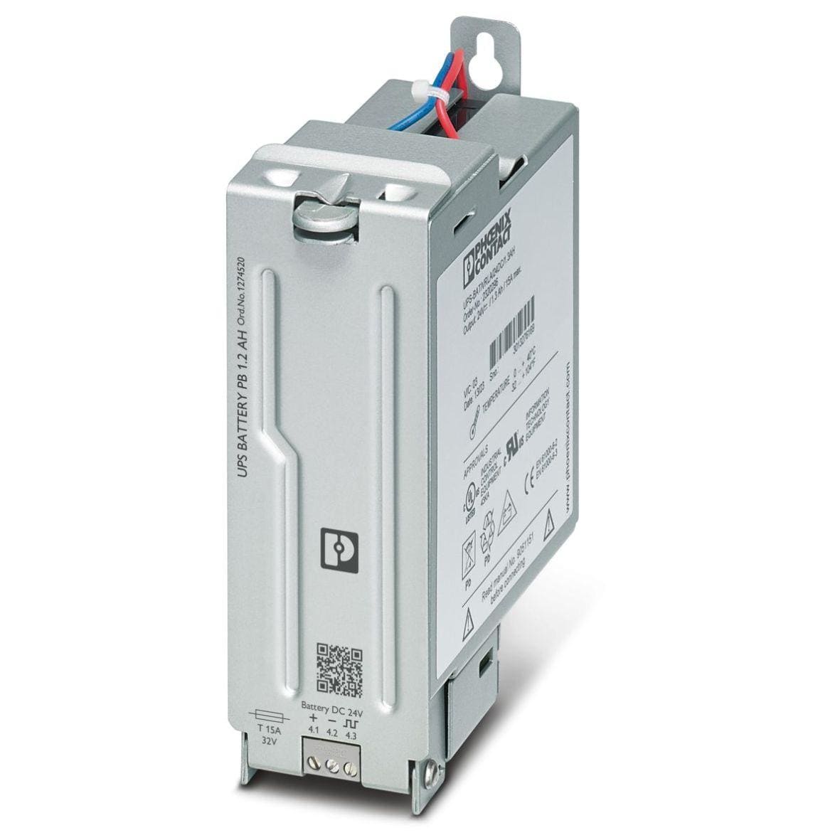 PHOENIX CONTACT - Acumulador de energía VRLA-AGM 24V DC 1,2 Ah detección + comunicación automáticas con QUINT UPS-IQ