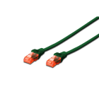 DIGITUS - C. PARCHEO CAT6 U/UTP COLOR VERDE -LSZH- 0,25M.