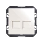 SIMON - Toma RJ45 doble SIMON 270-EMPOTRAR con conector blanco mate