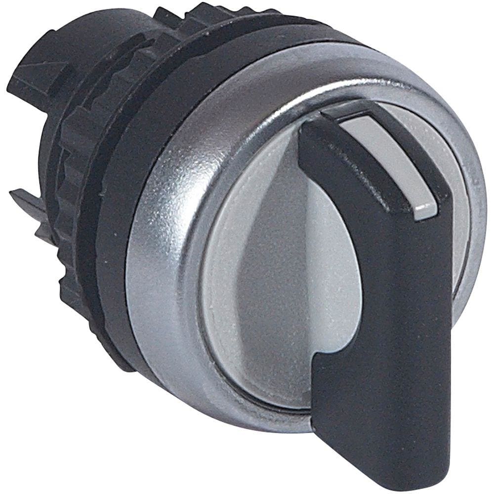 LEGRAND - Mando giratorio no iluminado con maneta negra IP69 Osmoz modular - 3 posiciones derecha retorno al centro 45°