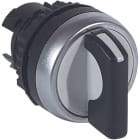 LEGRAND - Mando giratorio no iluminado con maneta negra IP69 Osmoz modular - 3 posiciones derecha retorno al centro 45°