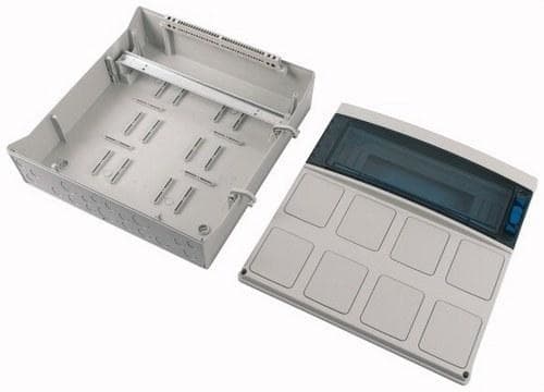 EATON - Caja IKA IP65 para accesorios puerta transparente panel 8 huecos 1/18