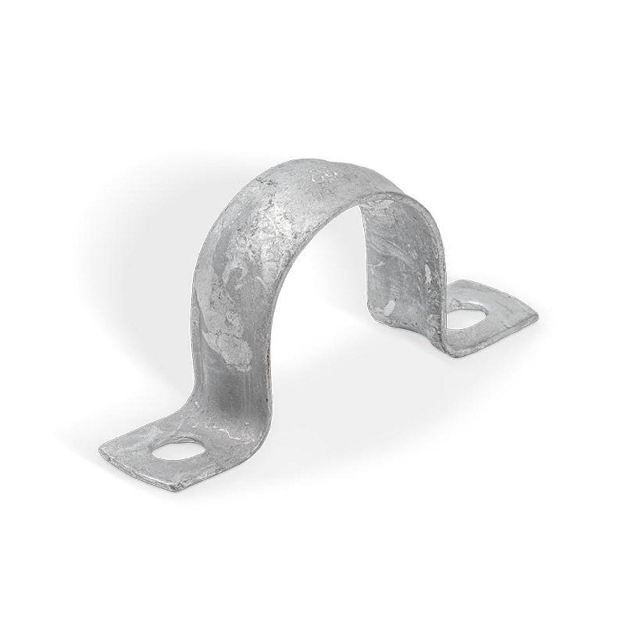 GAESTOPAS - Grapa 2 patas M 32 para fijación de tubos con tornillos diámetro 4mm acero galvanizado caliente