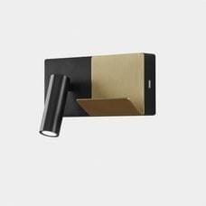 LEDS-C4 - Aplique ELAMP MINI LED 2W 2700K negro oro mate