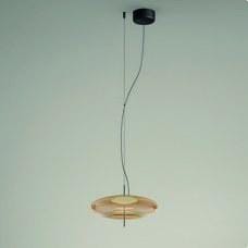 LEDS-C4 - Luminaria colgante PLAT sempotrable LED 10,5W 2700K corte de fase negro 743lm
