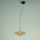 LEDS-C4 - Luminaria colgante PLAT sempotrable LED 10,5W 2700K corte de fase negro 743lm
