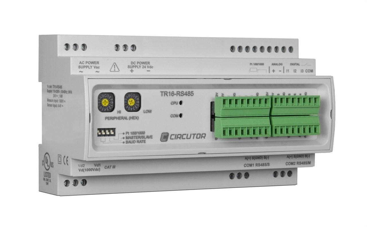 CIRCUTOR - Equipo TRH16-RS485 para la supervisión de instalaciones fotovoltaicas