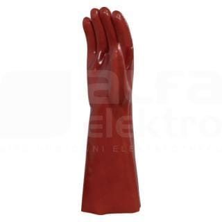 DELTA PLUS - Guante pvc químico longitud 40cm rojo talla 10
