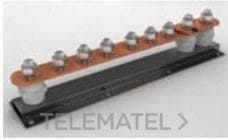 APLICACIONES TECNOLOGICAS - BARRA TIERRA 8 VÍAS COBRE M10+1 ELEM DESCONEXIÓN