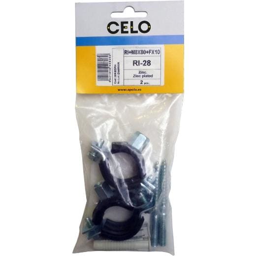 APOLO - ABRAZADERA ISOFÓNICA + ESPÁRRAGO + TACO RI40 (2u)