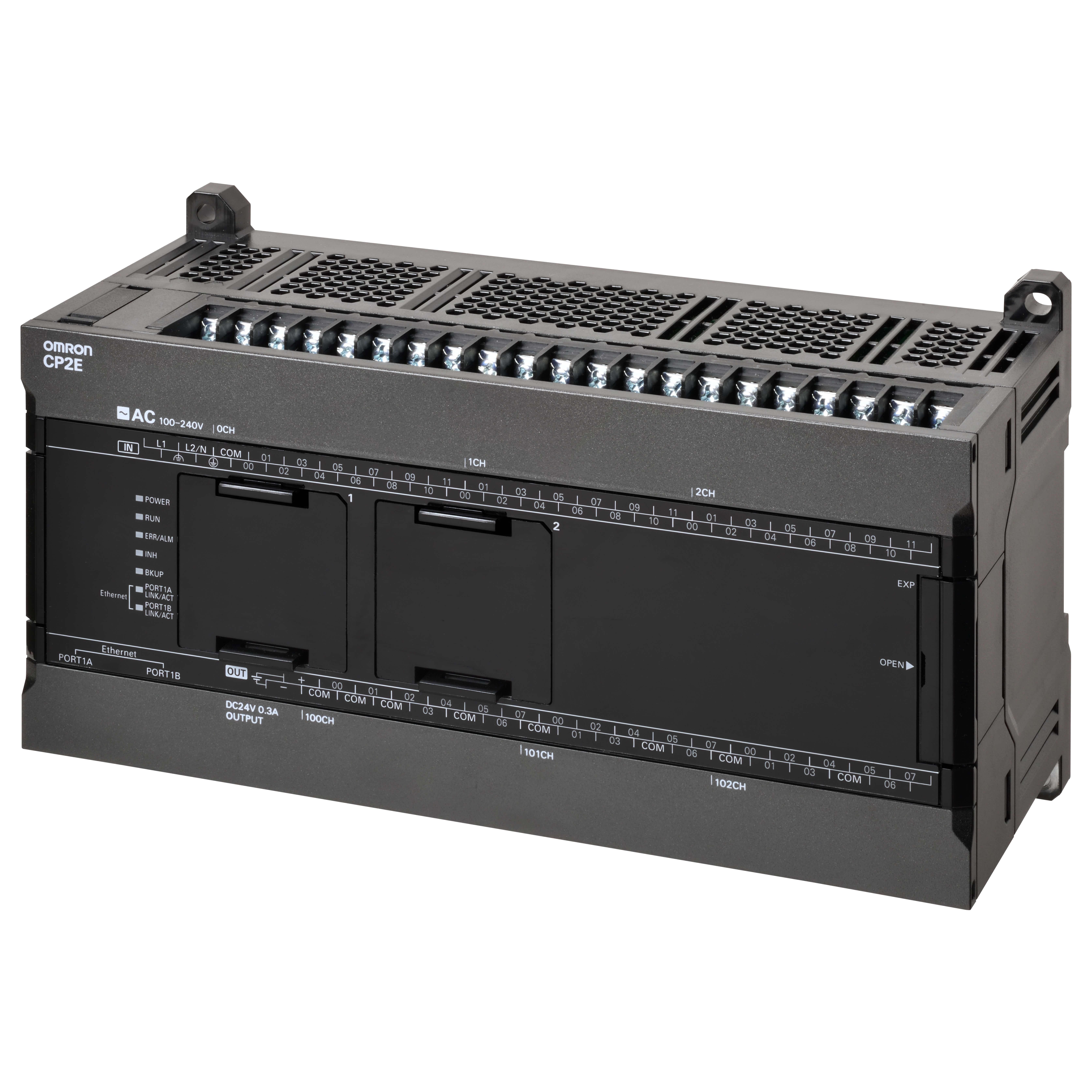 OMRON - Controlador PLC red compacto CP2E con 36 entradas / 24 salidas digitales PNP 24V CC 10K
