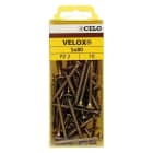 APOLO - JUEGO DE TORNILLOS MADERA VELOX 4x25 BICROMATADO (130 UNIDADES)