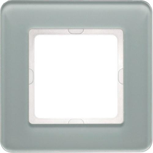 HAGER - Marco 1 elemento Q.7 cristal blanco polar