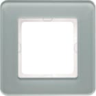 HAGER - Marco 1 elemento Q.7 cristal blanco polar