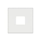 NIESSEN - Tapa base enchufe Schuko TT lateral Sky Niessen Zenit blanco con embellecedor en blanco