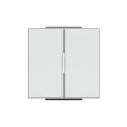 NIESSEN - Tecla doble interruptor / conmutador Sky Niessen Zenit blanco con embellecedor en blanco