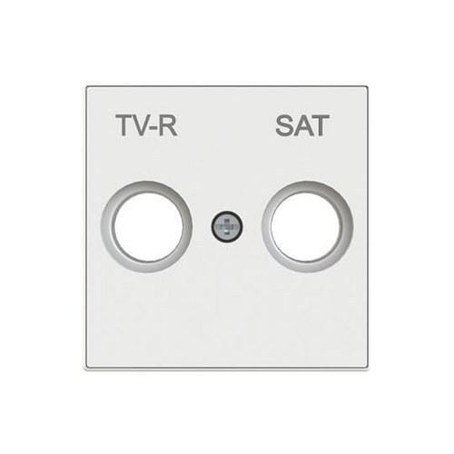 NIESSEN - Tapa toma TV+R/SAT Sky Niessen Zenit blanco con embellecedor en blanco