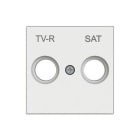 NIESSEN - Tapa toma TV+R/SAT Sky Niessen Zenit blanco con embellecedor en blanco