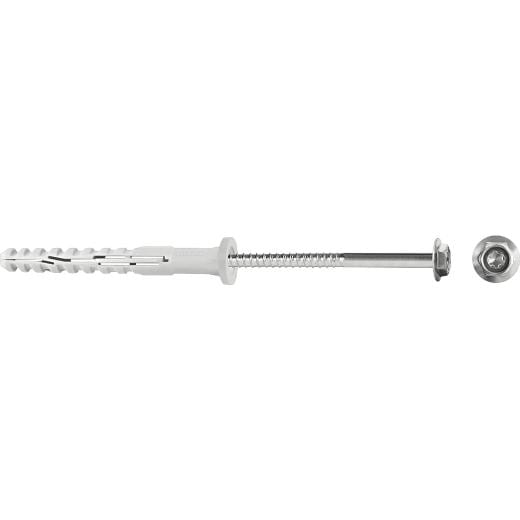 APOLO - Taco collarín plano + tornillo MFR B 10x80 inoxidable A4