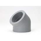 NIRON - Codo 45° NIRON PREMIUM diámetro 125mm PPR matriz tipo A soldar socket gris RA7050