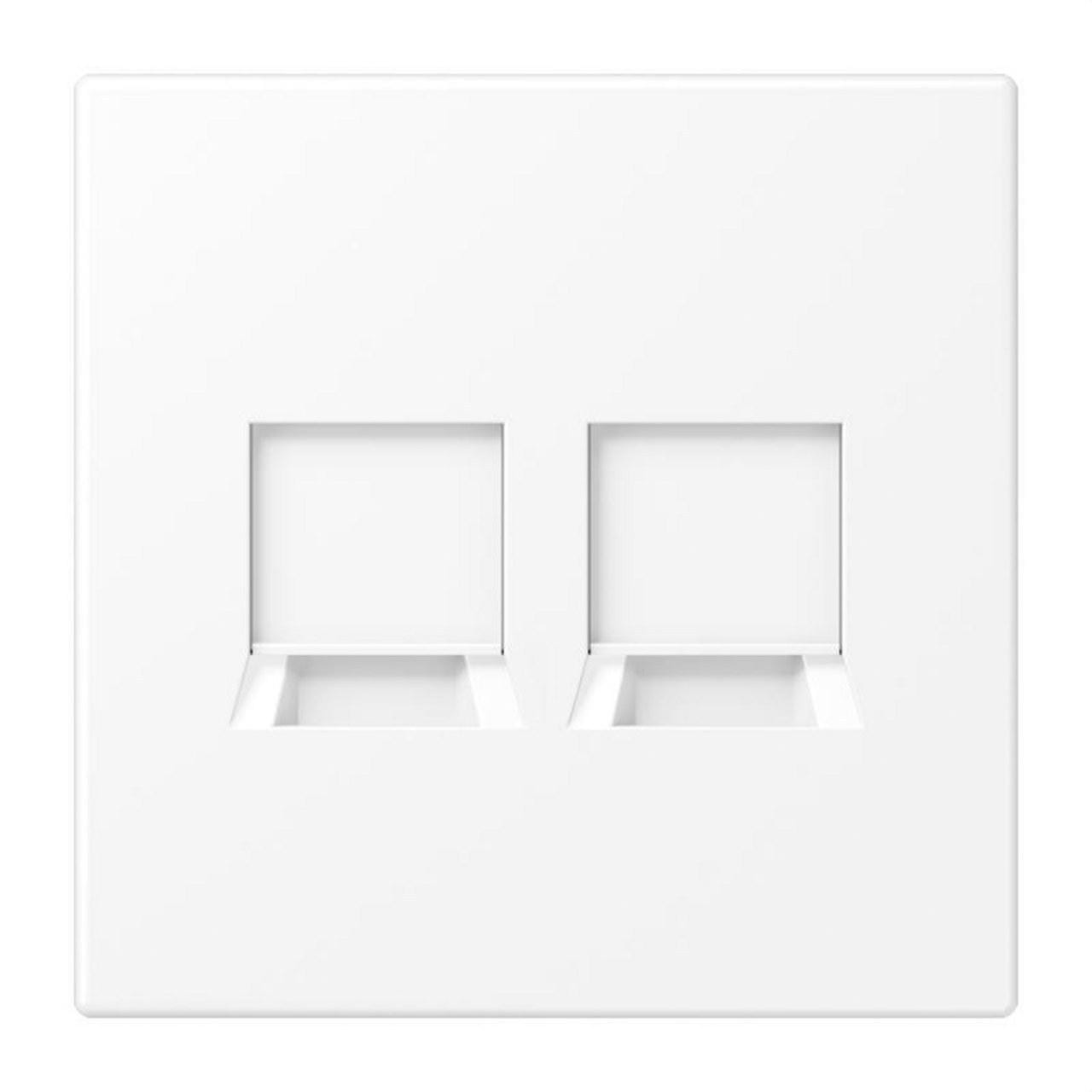 JUNG - Cubierta modelo Jack x2 Radiall LS blanco mate