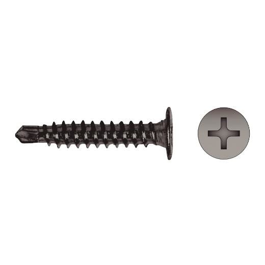 APOLO - TORNILLO ALUMINIO EXTRAPLANA CET 4.2x14 CINCADO NEGRO