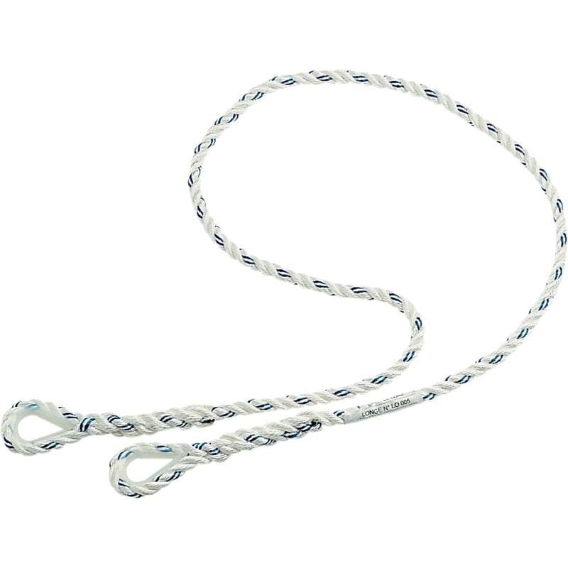 DELTA PLUS - Cuerda poliamida diámetro 12mmx1,5m 2 gazas blanco/gris