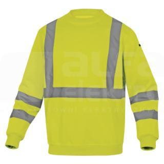 DELTA PLUS - Sudadera muletón poliester algodón alta visibilidad amarillo fluorescente talla XXL