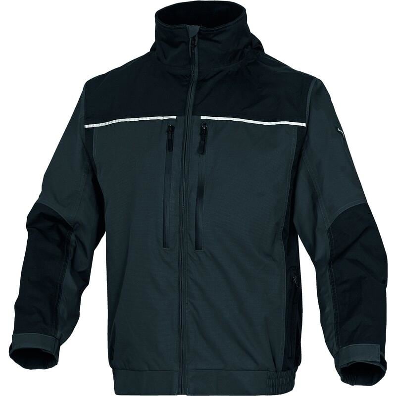 DELTA PLUS - Cazadora de lluvia de poliamida impregnado de poliuretano con forro red poliéster (combinada con gama Mach 5 talla M gris-negro