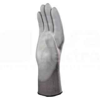 DELTA PLUS - Guante punto poliester palma poliuretano gris talla 6