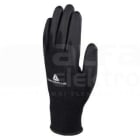 DELTA PLUS - Guante de poliéster con la palma de poliuretano talla 06 negro