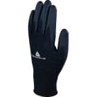 DELTA PLUS - Guante de poliéster con la palma de poliuretano talla 08 negro