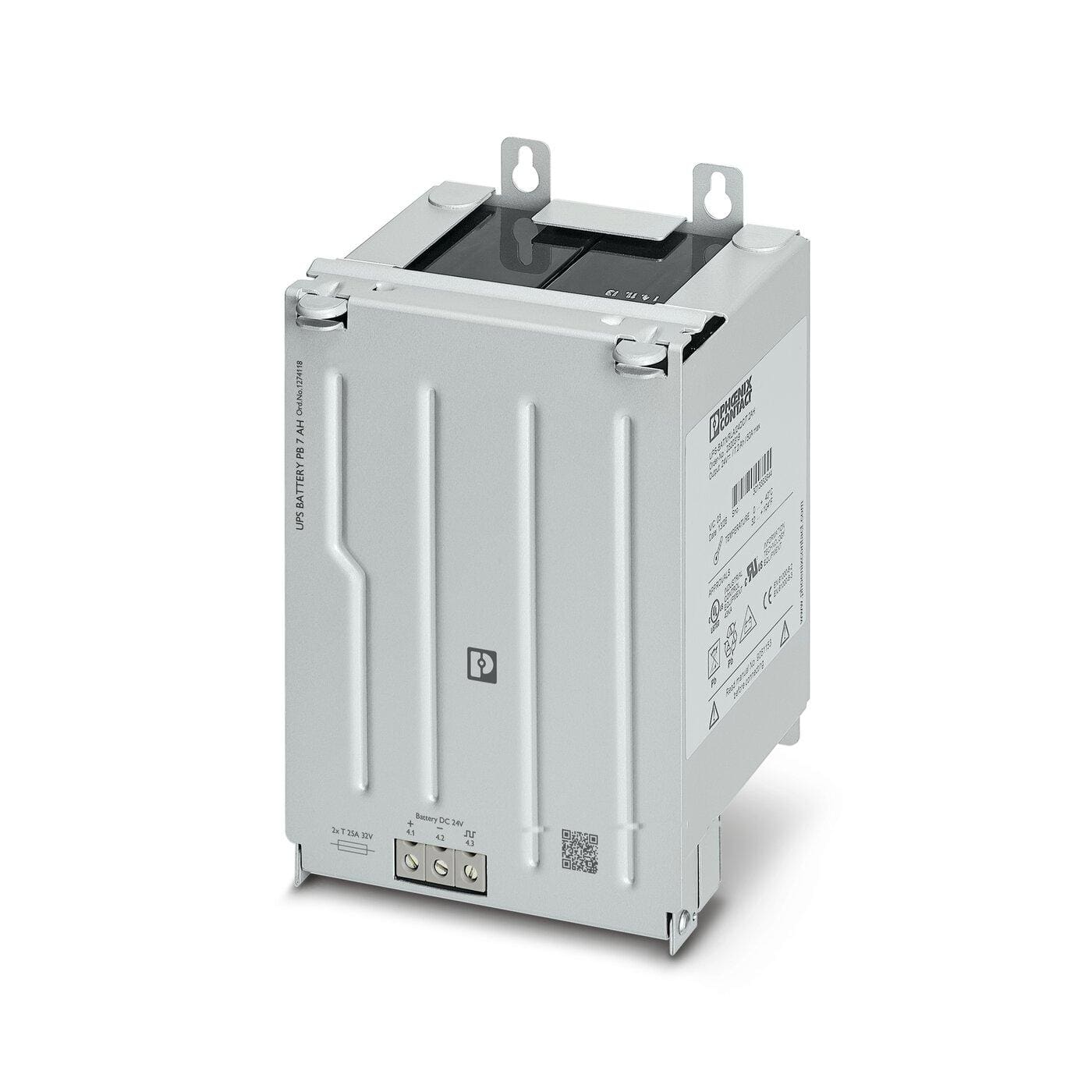 PHOENIX CONTACT - Acumulador de energía VRLA-AGM 24V DC 7 Ah detección + comunicación automáticas con QUINT UPS-IQ